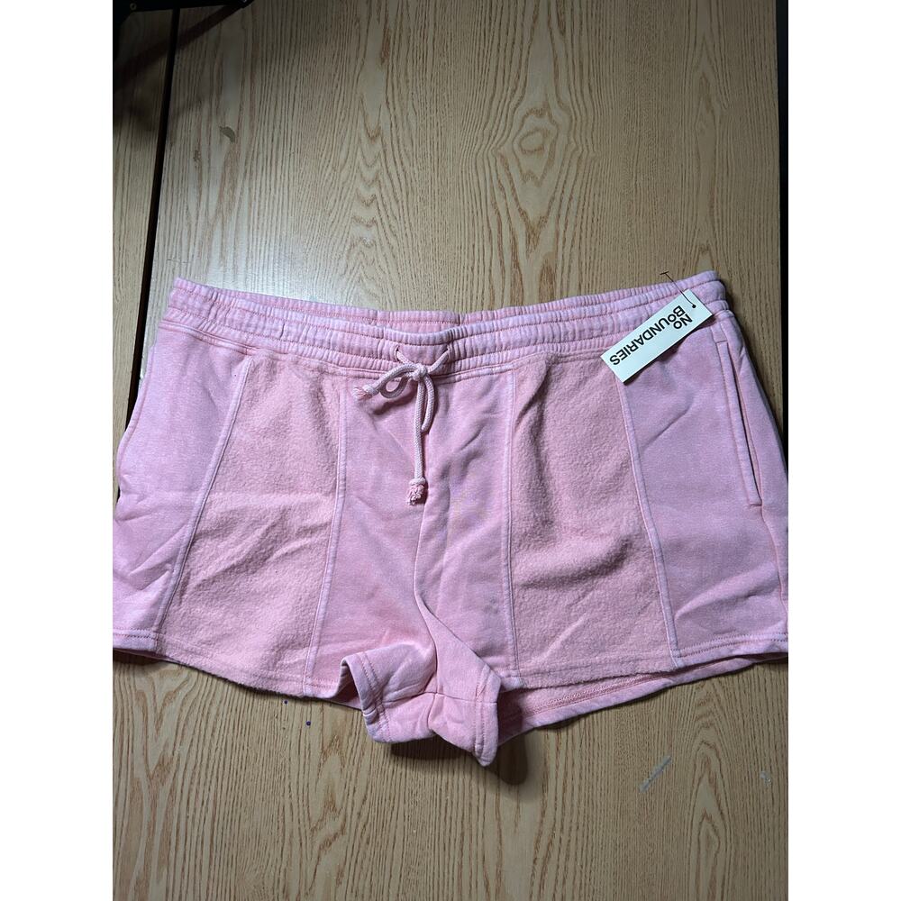 New Women’s No Boundaries Pajama Fleece Sweatshorts Dusty Rose Pink size XXL-20